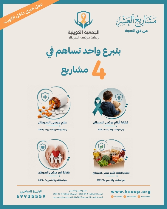 صورة بتبرع واحد تساهم في 4 مشاريع
